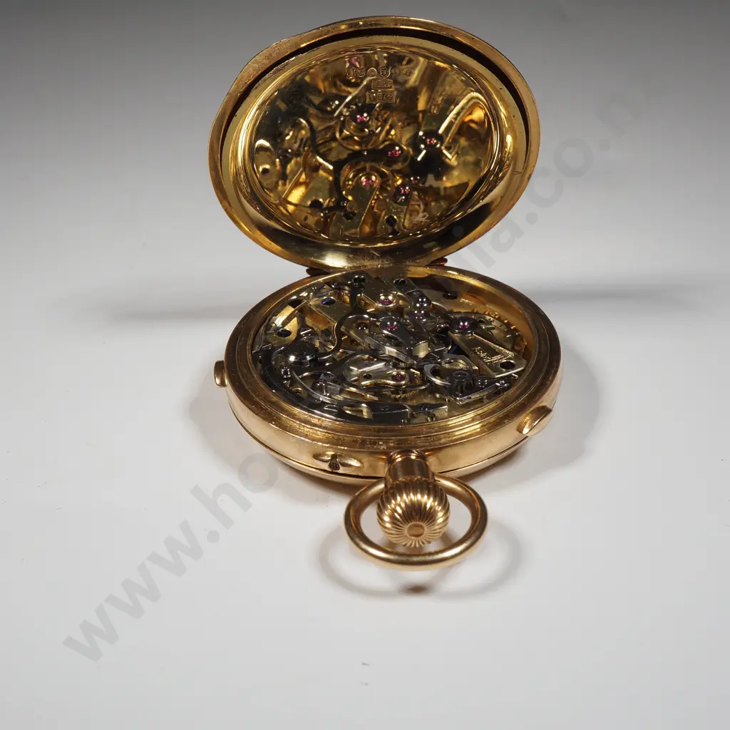 Exceptional Cased 18ct Gold Hunter Pocket Watch Chronometer By Baume London Image 1++