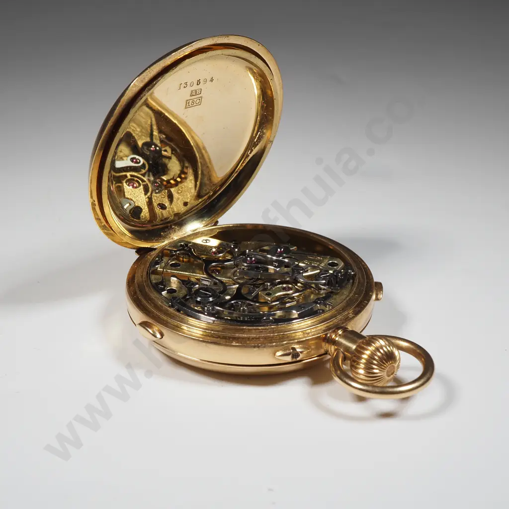 Exceptional Cased 18ct Gold Hunter Pocket Watch Chronometer By Baume London Image 1++
