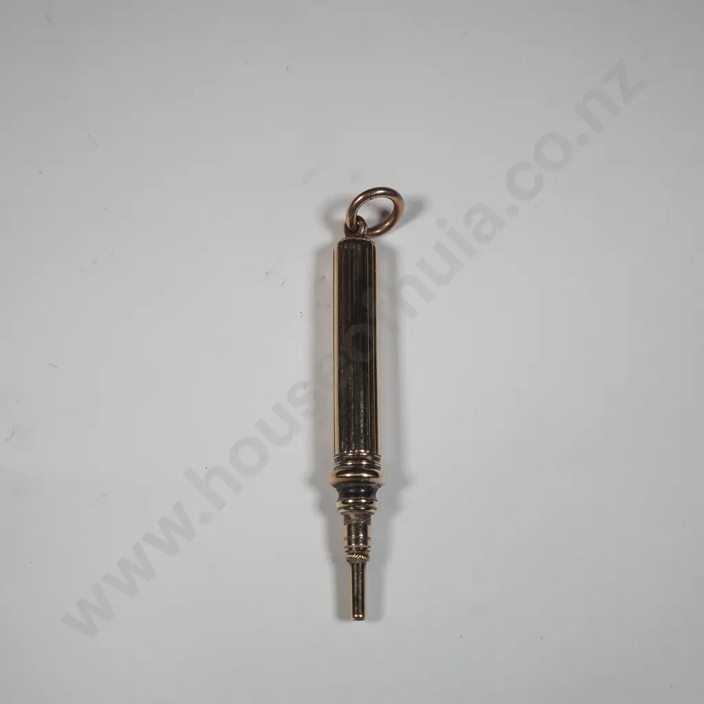 Antique 9ct Gold Extending Pencil Image 1++