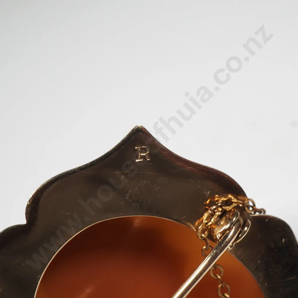 9ct Gold Cameo Brooch Image 1++
