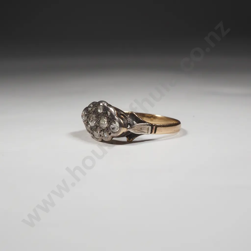 18ct Gold Antique Diamond Ring Image 1++