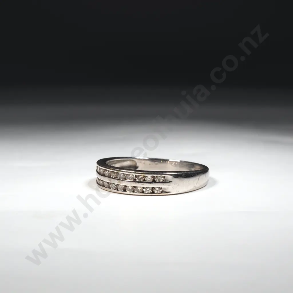9ct White Gold Channel Set Diamond Ring - Evaluation of $1990.00 Image 1++