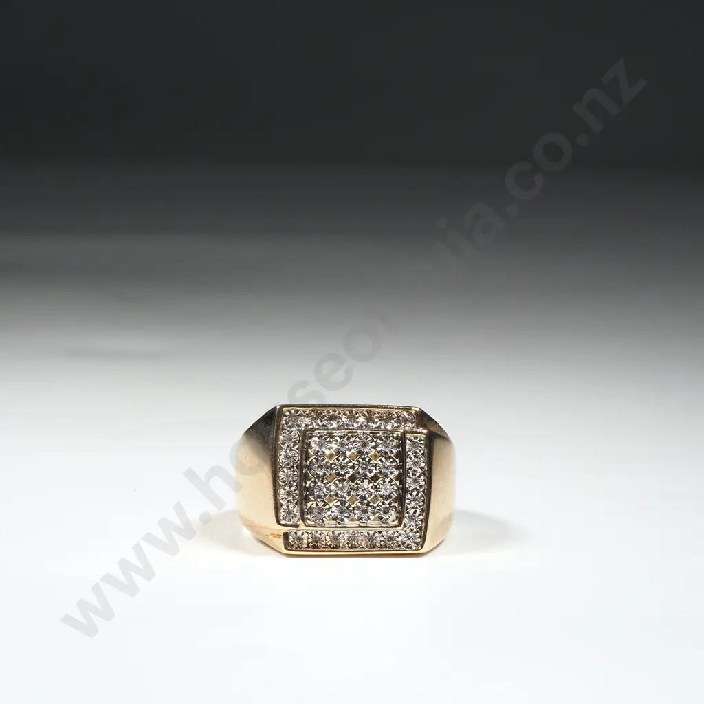 9ct Gold Diamond Illusion Set Ring Valued at $1,950.00 Image 1++