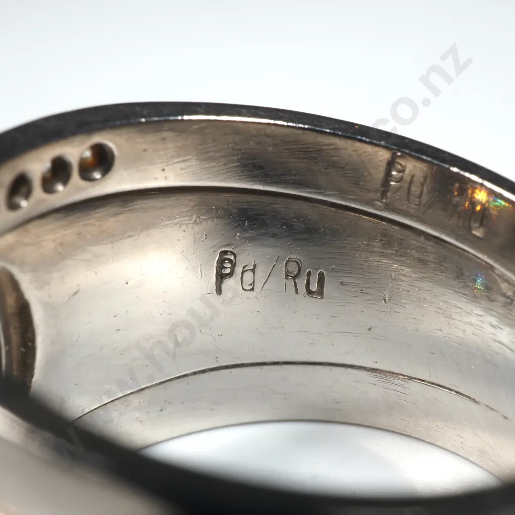 Substantial Half Carat Diamond & Palladium Ring Image 1++