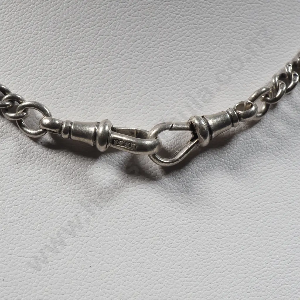 Sterling Silver Fob Chain with T Bar Image 1++