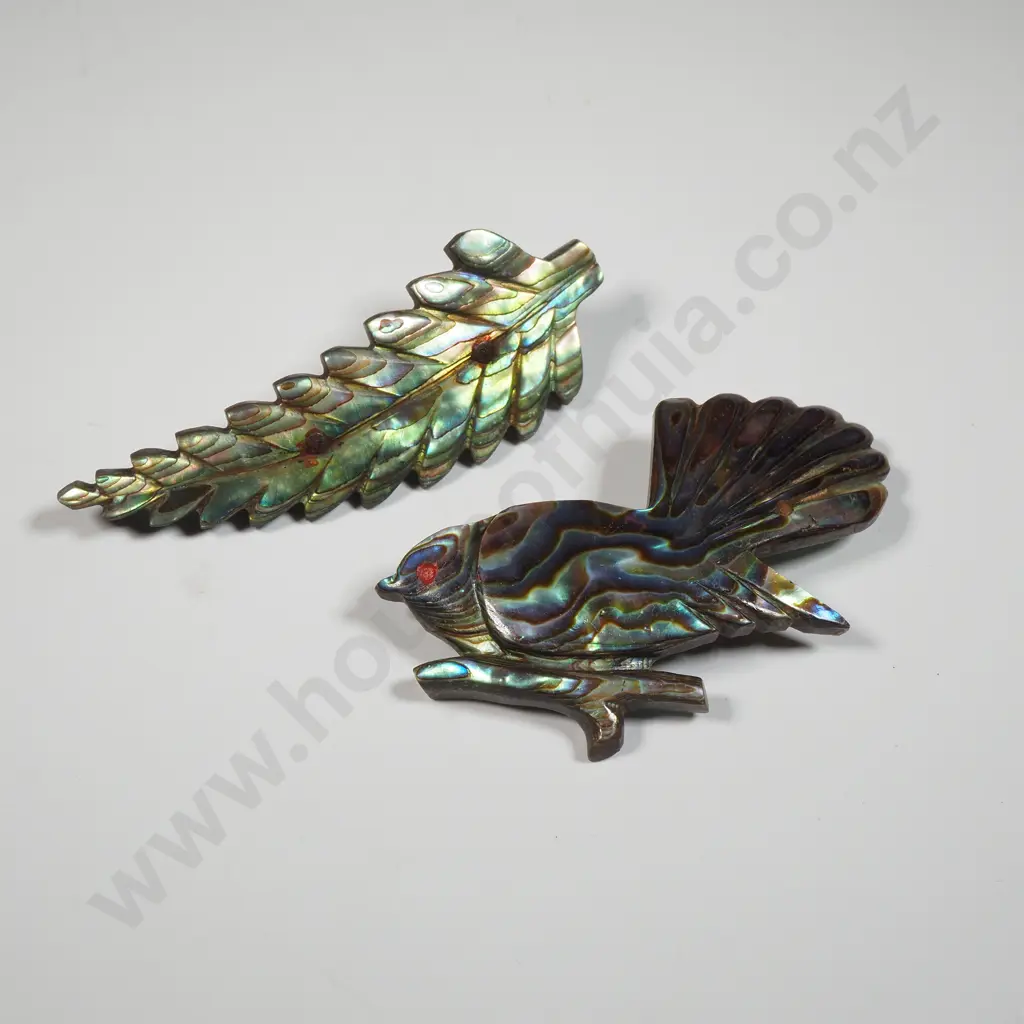 Two Paua Shell Brooches Image 1++