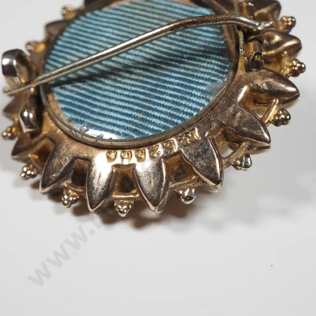 Victorian Rolled Gold Mourning Brooch Image 1++