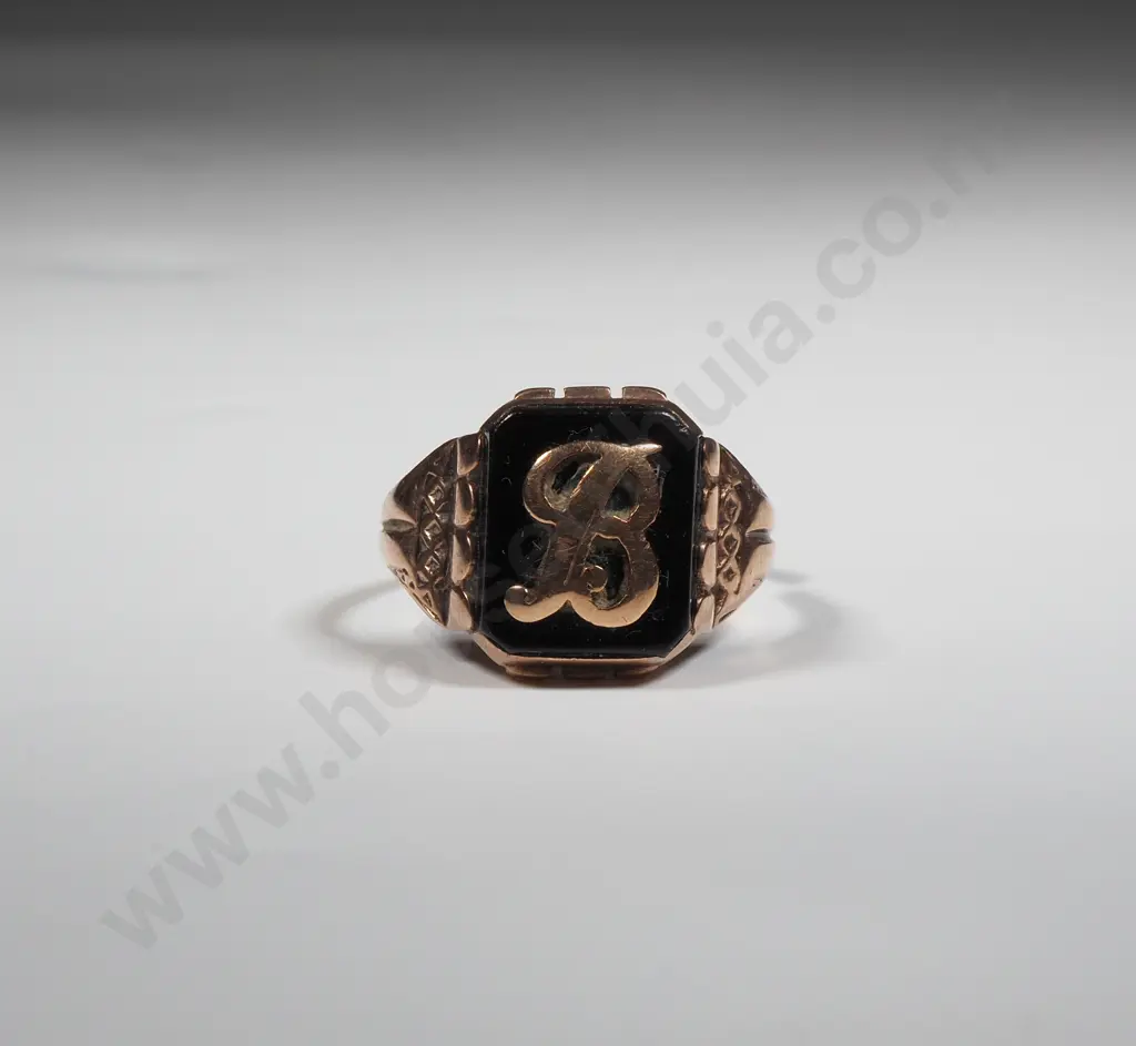 Vintage 9ct Gold Signet Ring A/F Image 1++