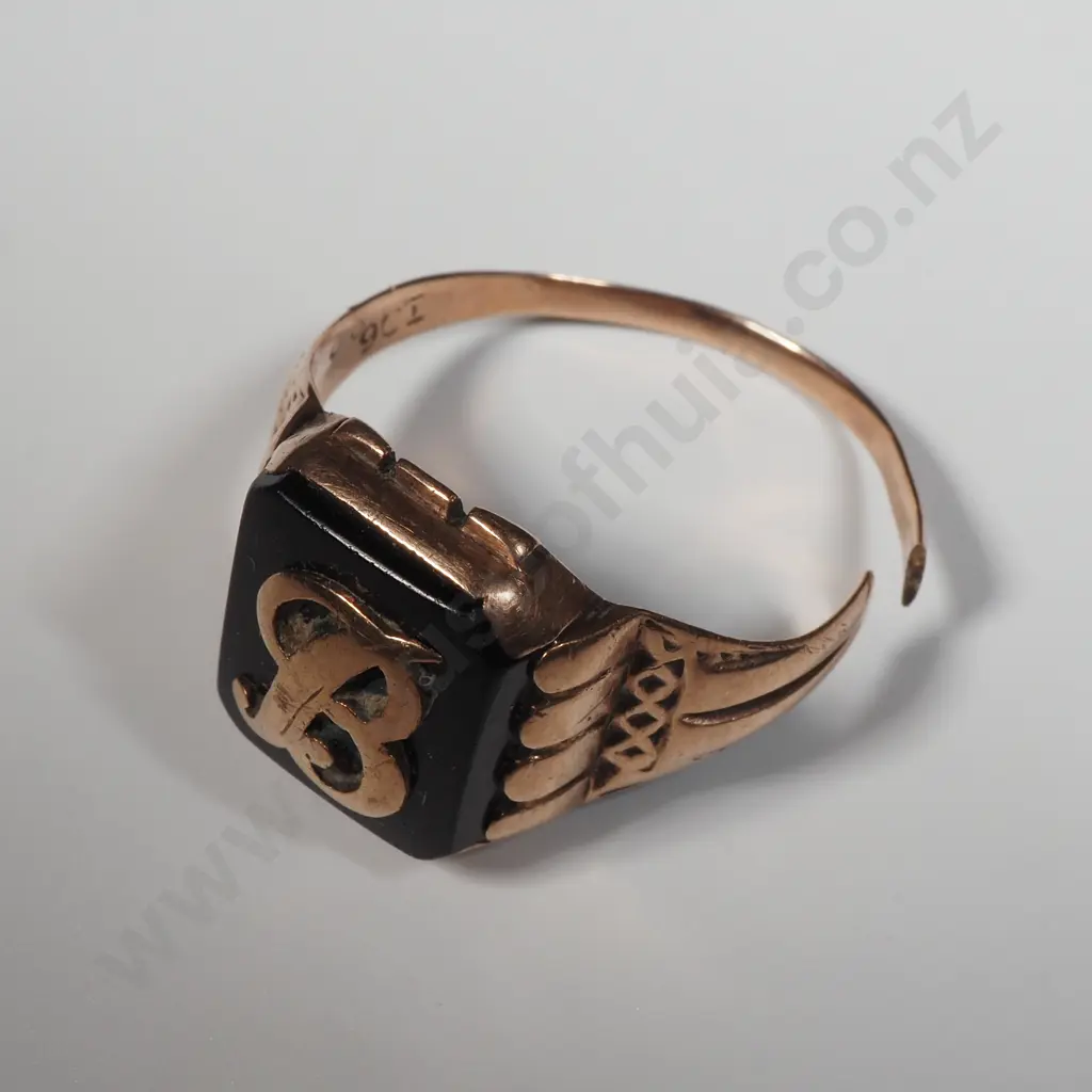 Vintage 9ct Gold Signet Ring A/F Image 1++