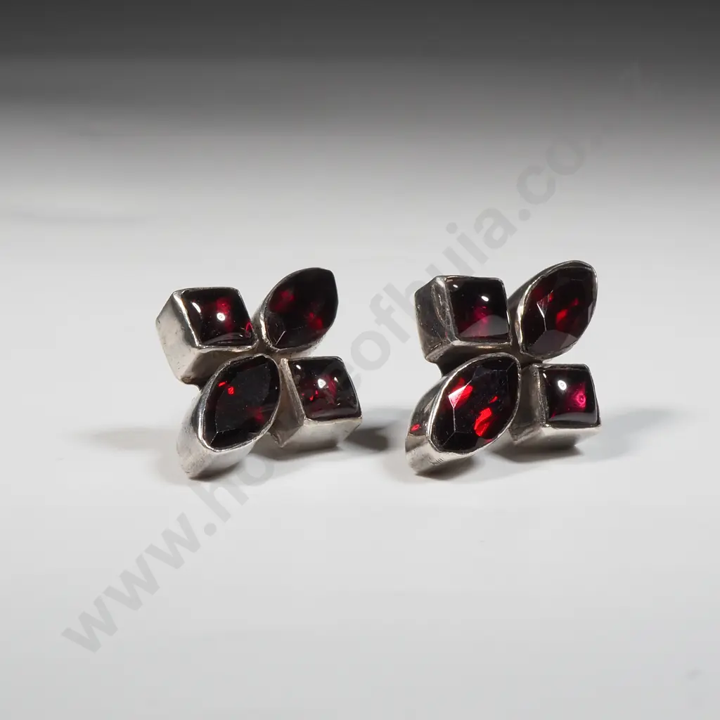 Sterling Silver & Stone Earrings Image 1++