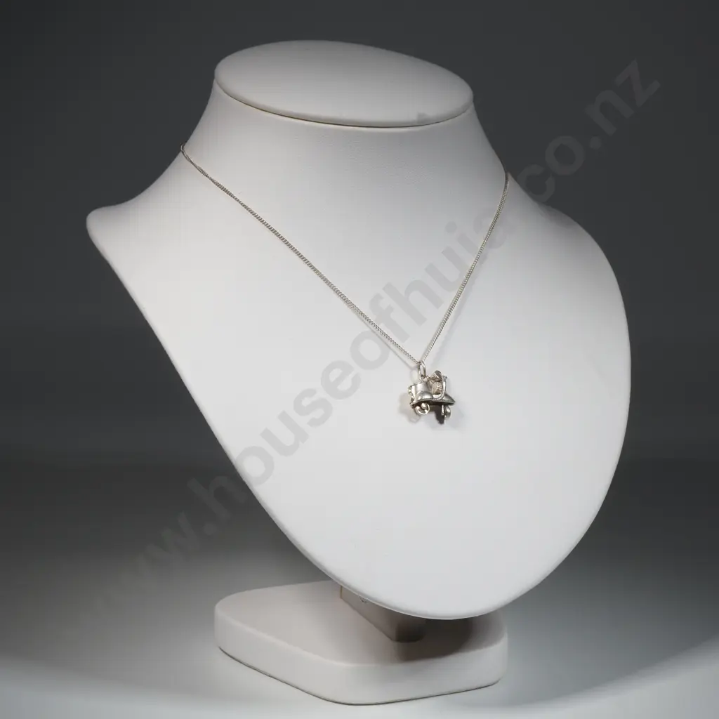 Sterling Silver Vespa Necklace Pendant  Image 1++