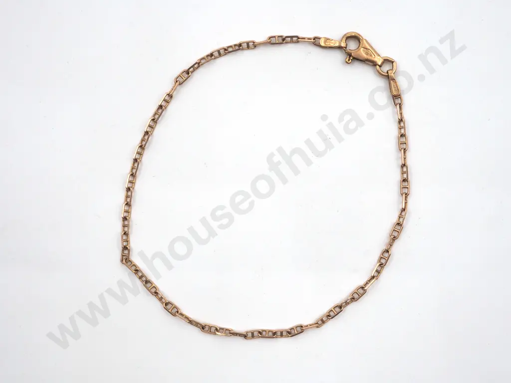 9ct Gold Anchor Link Bracelet Image 1++