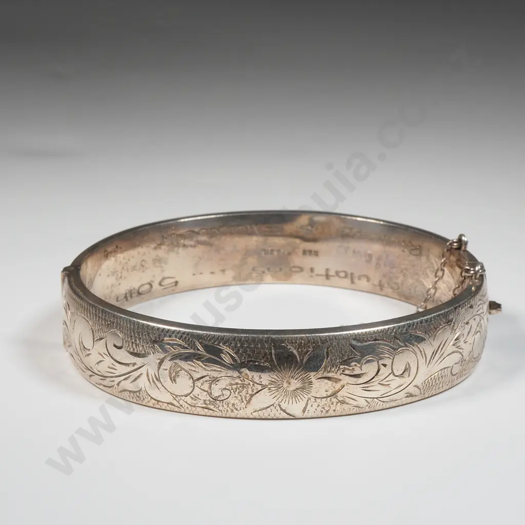 Sterling Silver Hinge Bangle Image 1++