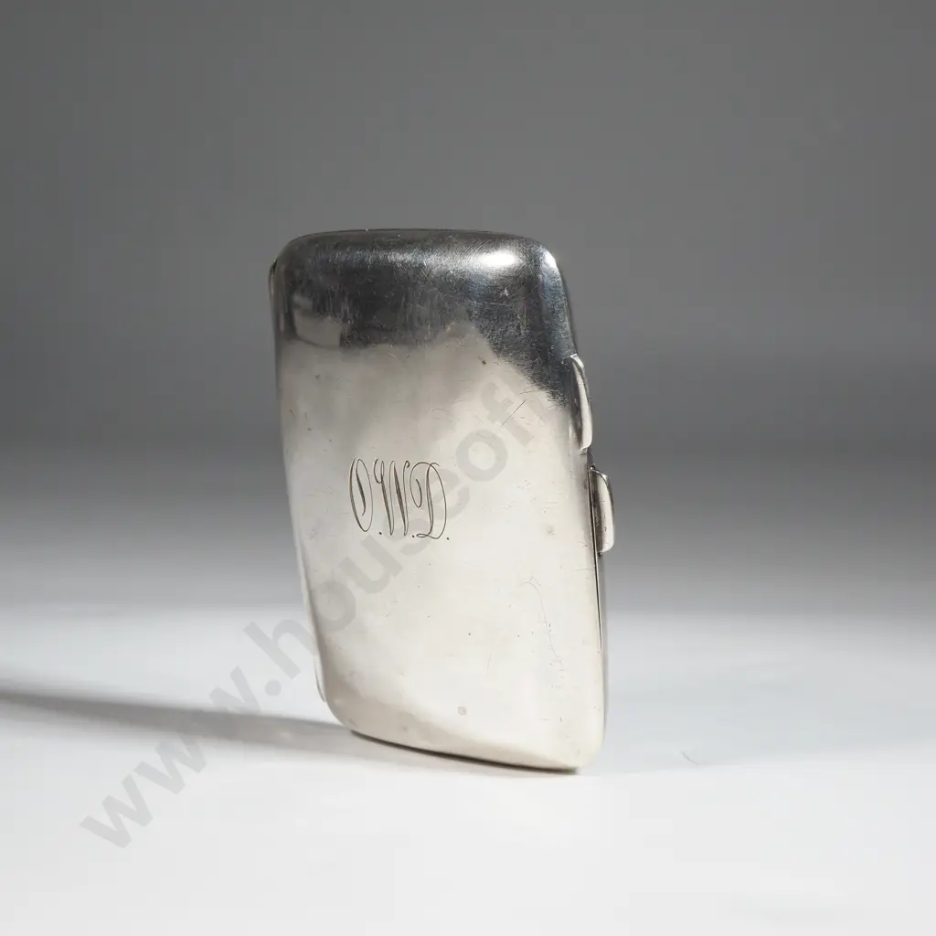 Sterling Silver Cigarette Case Image 1++