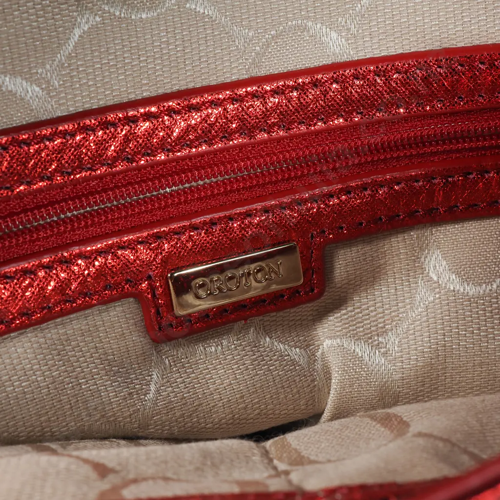 OROTON Red Metallic Bag Image 1++