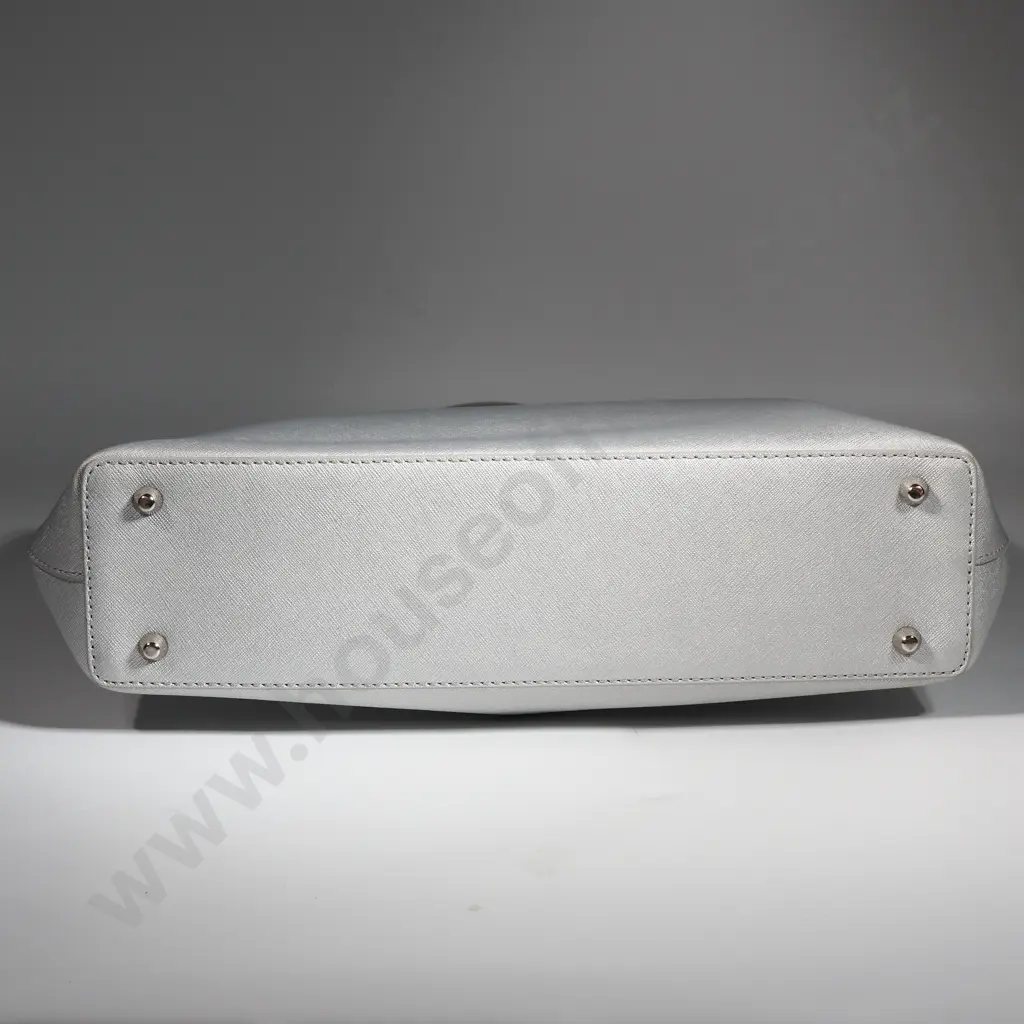 OROTON Silver Metallic Tote Bag Image 1++