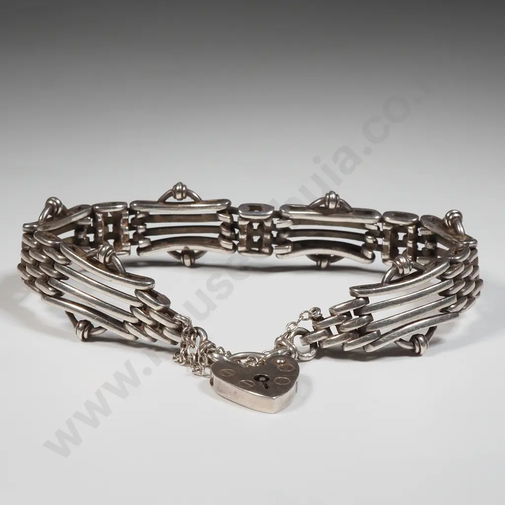 Sterling Silver Gatelink Bracelet  Image 1++