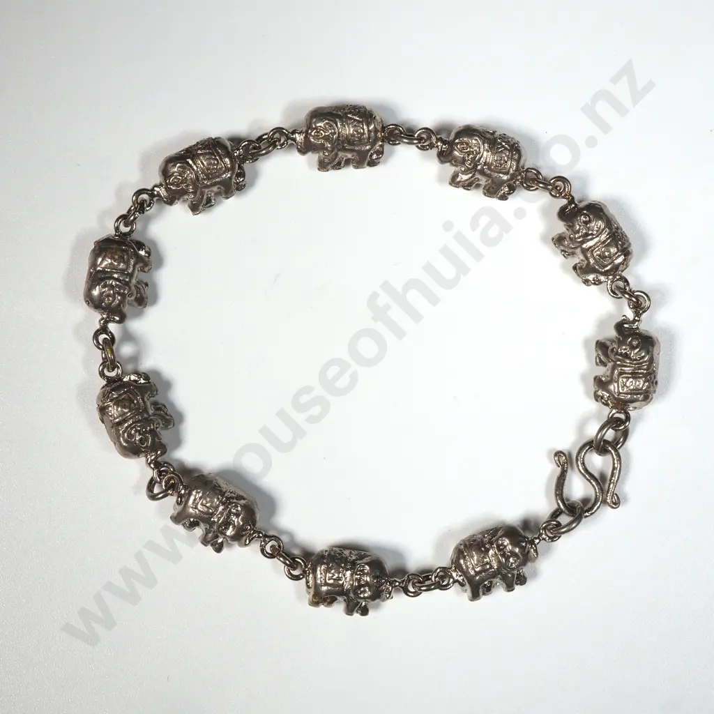 Sterling Silver Elephant Bracelet Image 1++
