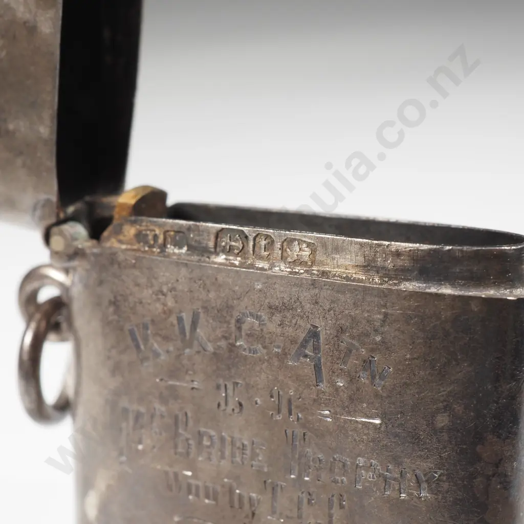 Sterling Silver Vesta Box With Plain Body & Inscribed "McBride Trophy" Image 1++