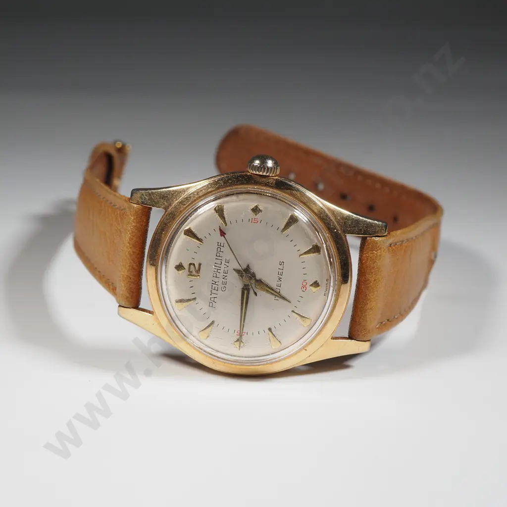 Patek Phillipe Geneve Men's Copy Wristwatch with Leather Strap Image 1++