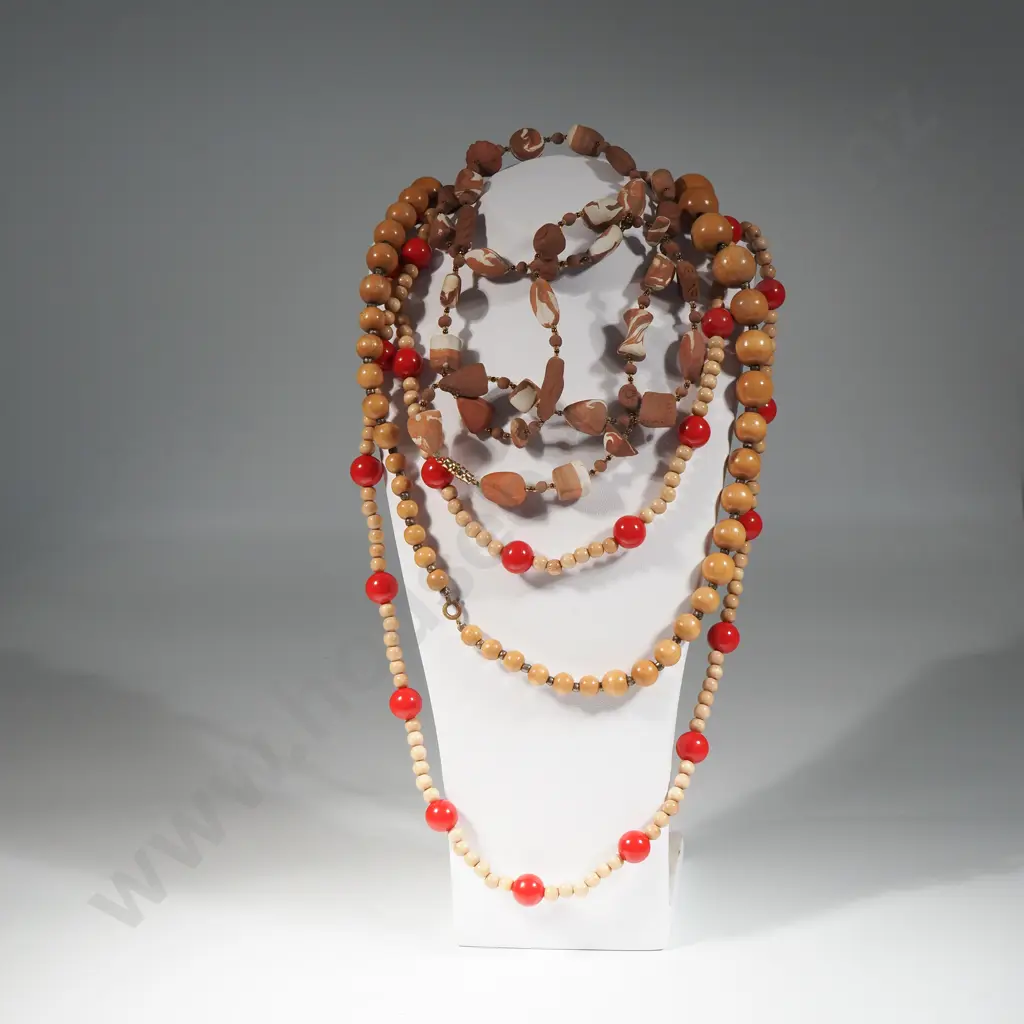 Assorted Wood & Jasperware Necklace  Image 1++