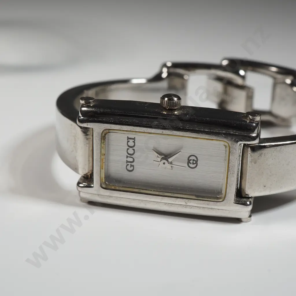 Three Ladies Wristwatches Including Two Gucci Watches & A Replica Rolex Watch  Image 1++