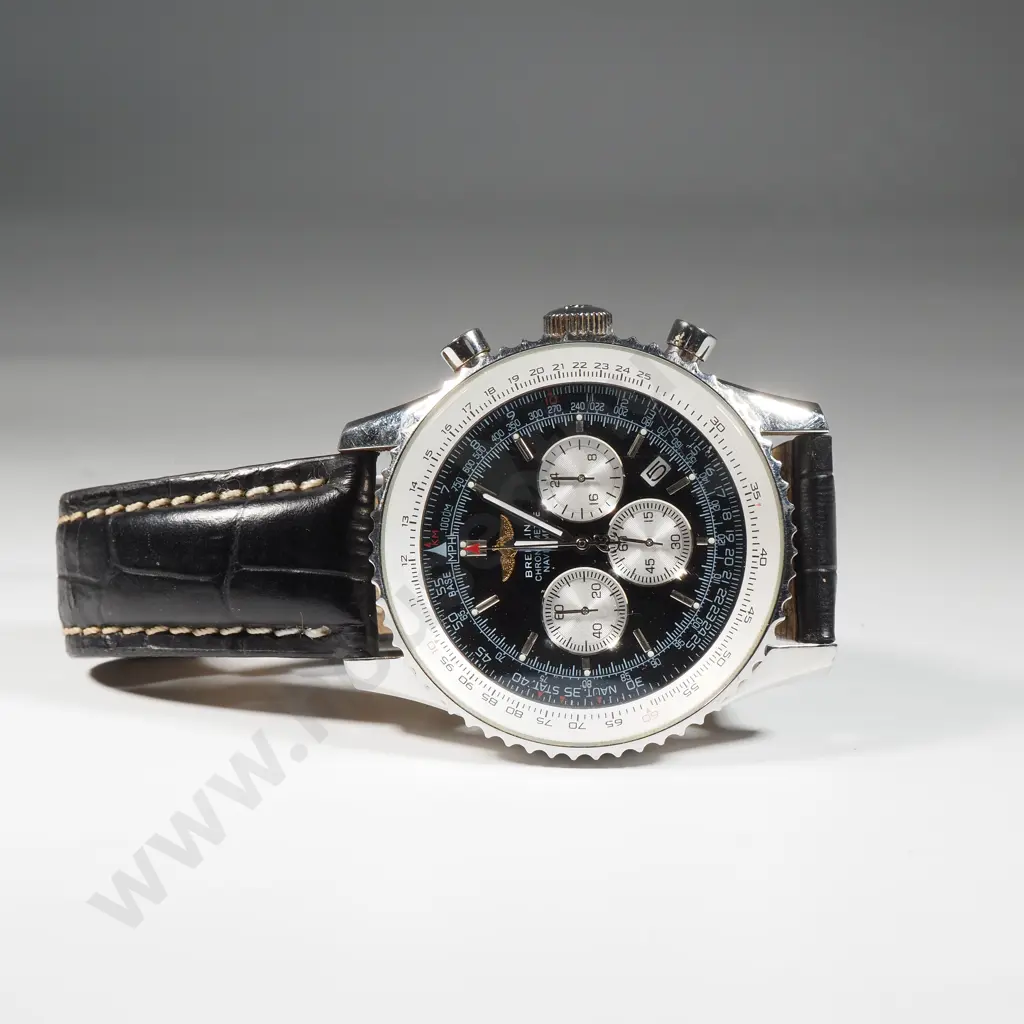 Breitling Navitimer Black Dial  Copy Wristwatch Image 1++