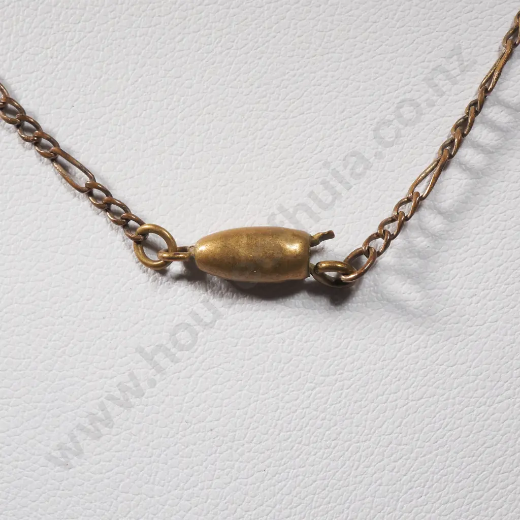Brass Coloured Figaro Chain. Image 1++