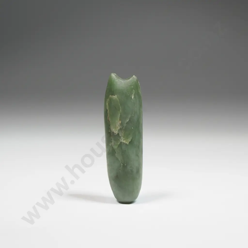 Greenstone Pendant w Suspension Hole Broken Image 1++