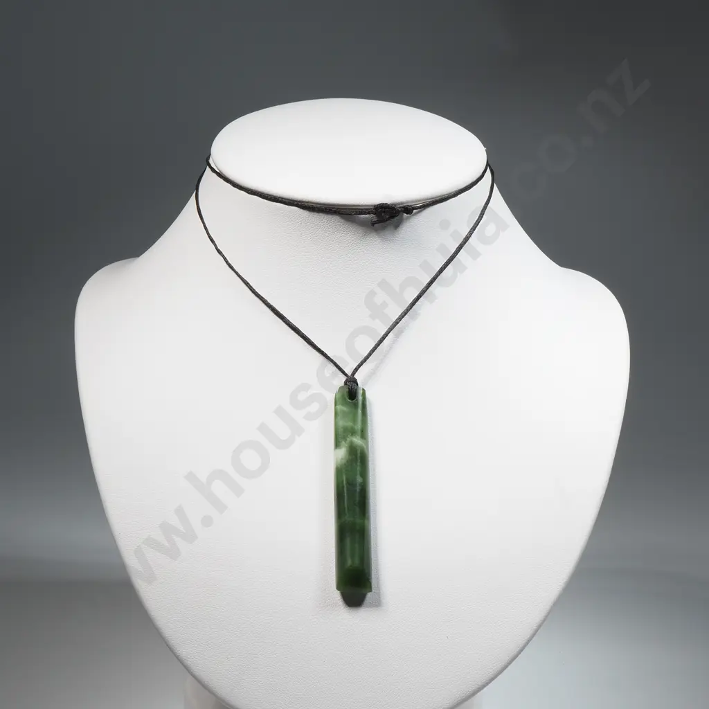 Pounamu Pendant  on a Black Cord Image 1++