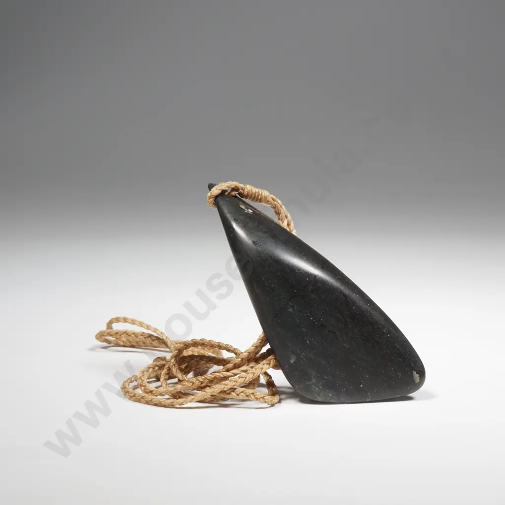 Greenstone Pendant on Cord  Image 1++