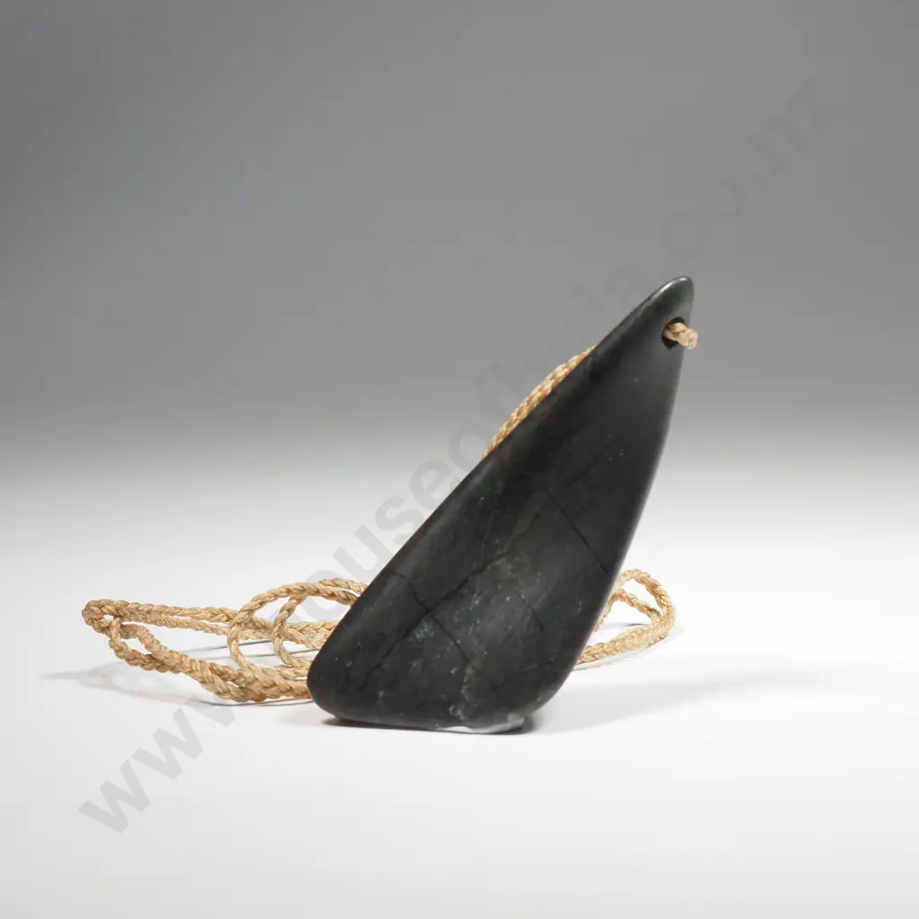 Greenstone Pendant on Cord  Image 1++