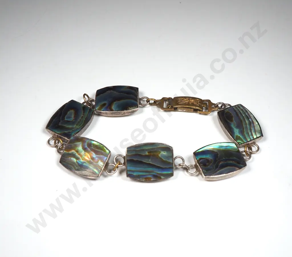 Sterling Silver & Paua Shell Bracelet Image 1++