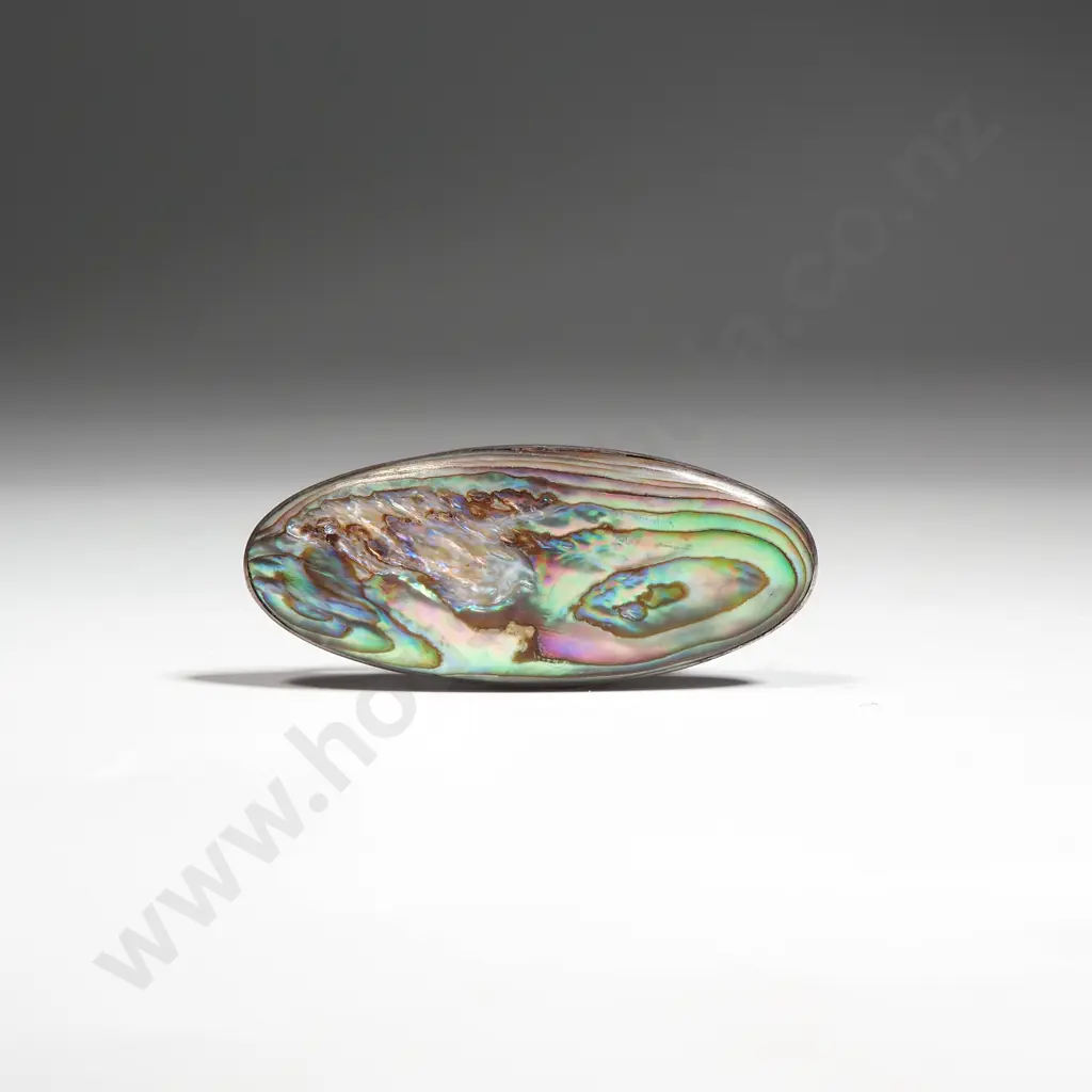 Sterling Silver Paua Shell Brooch Image 1++