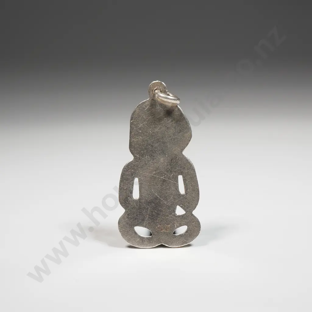 Antique Sterling Silver Tiki Pendant Image 1++