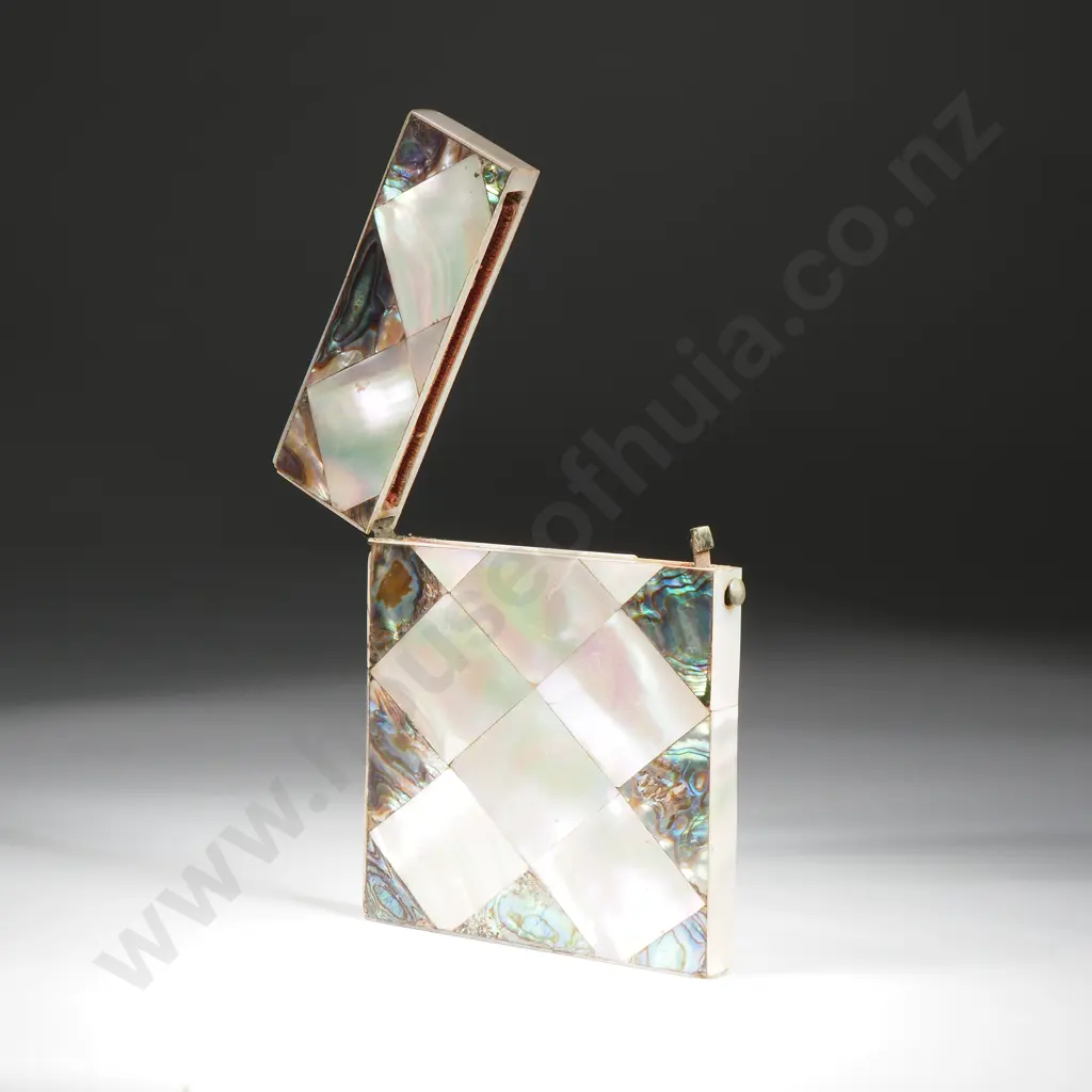 Victorian Mother of Pearl & Abalone Shell Visiting Card Case Image 1++