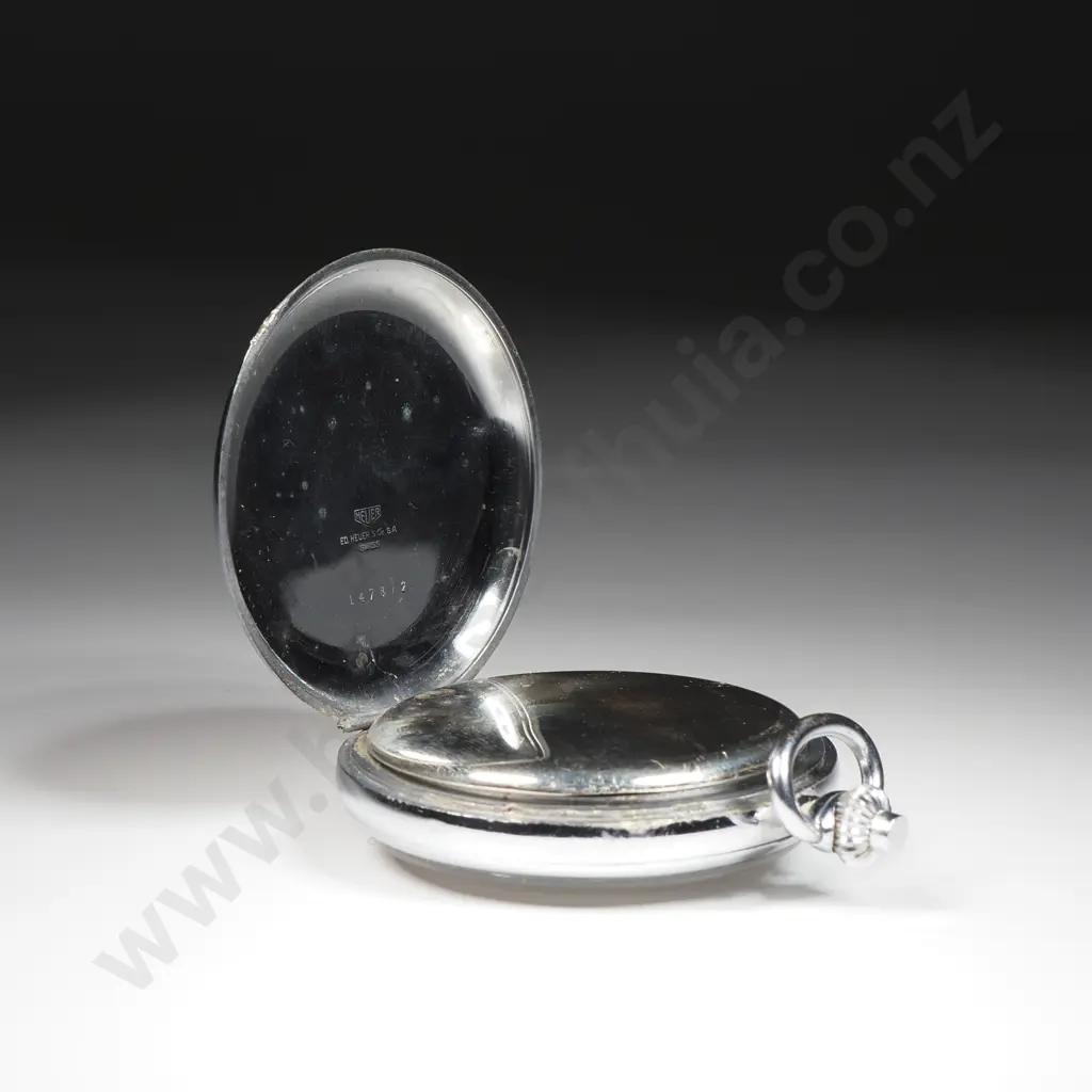 Heuer Chronograph Pocket Watch - New Zealand Rail Image 1++