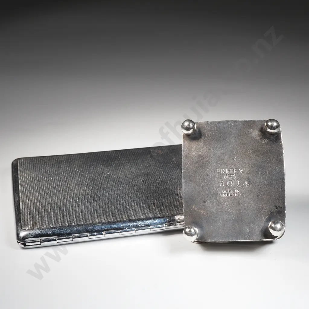 EP Silver Stud Box & Chrome Cigarette Case Image 1++