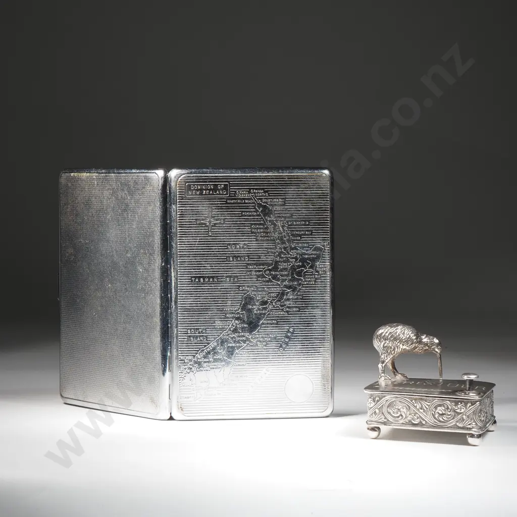EP Silver Stud Box & Chrome Cigarette Case Image 1++
