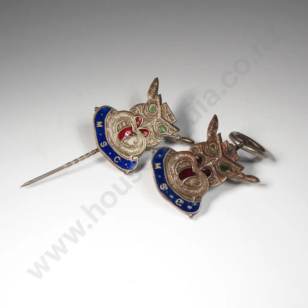 Two Marlborough Savage Club Badges Image 1++