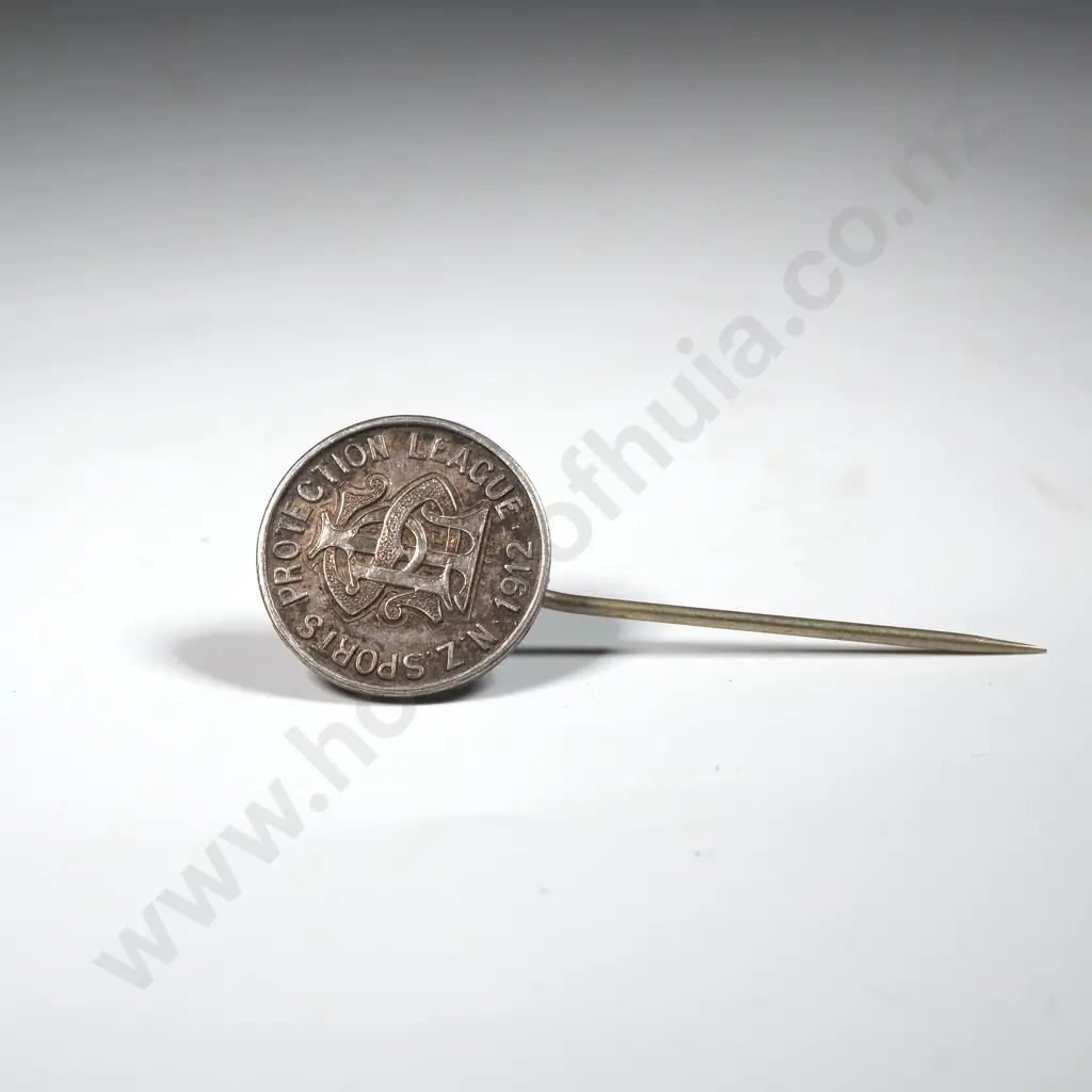 1912 New Zealand Sports Protection League Sterling Silver Tie Pin Image 1++