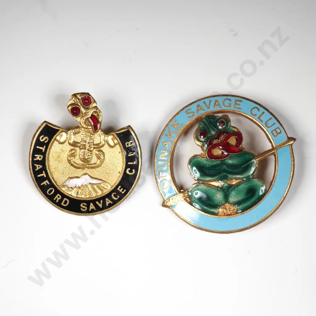 Two Marlborough Savage Club Badges Image 1++