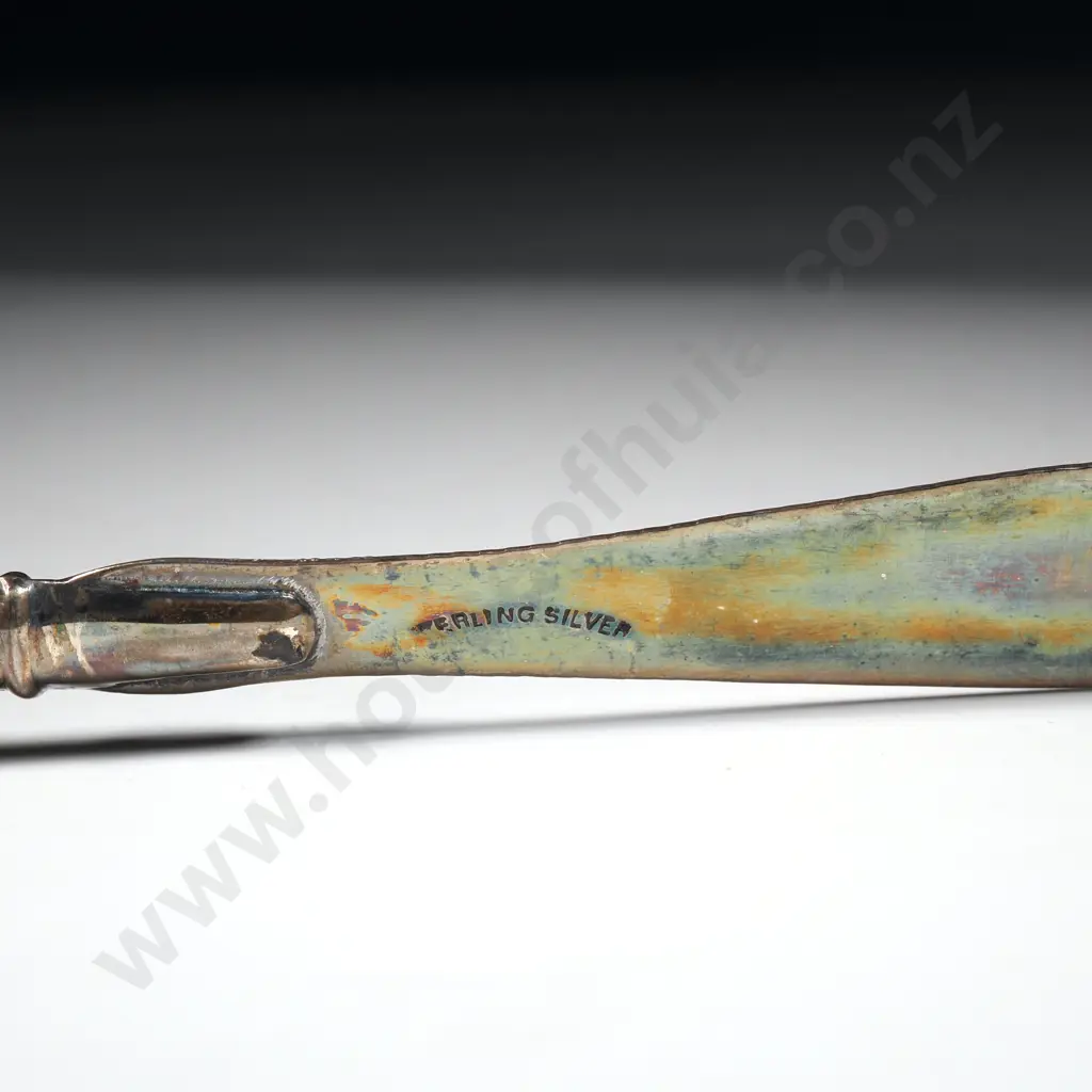 Sterling Silver Greenstone Handled Letter Opener Image 1++