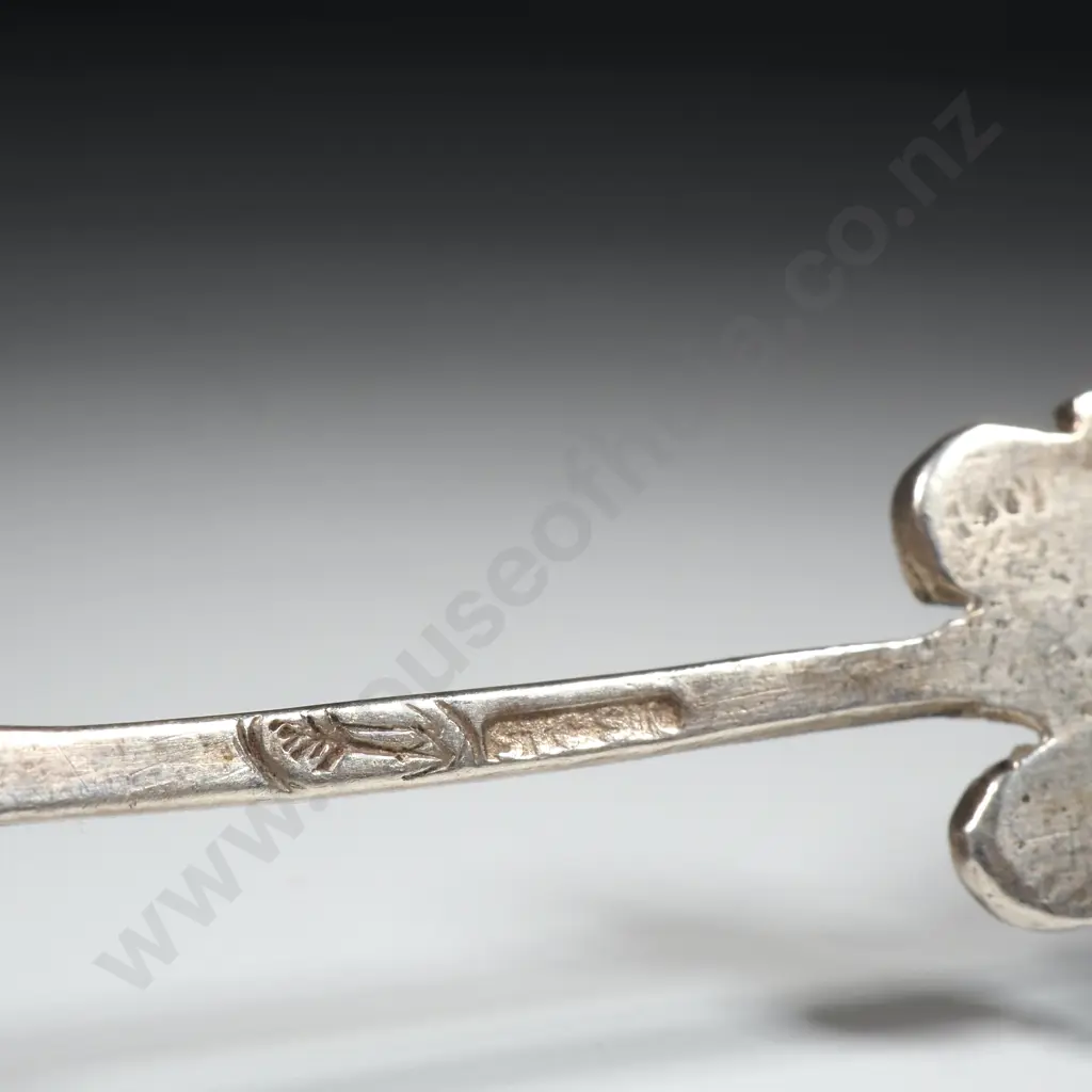 Two Edith Morris Sterling Silver Spoons w Kiwi Detailing Image 1++