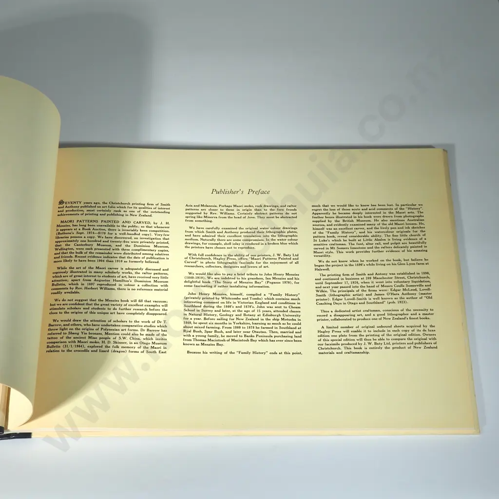 Book: Maori Patterns Painted & Carved By J Menzies Reprinted 188/750 Image 1++