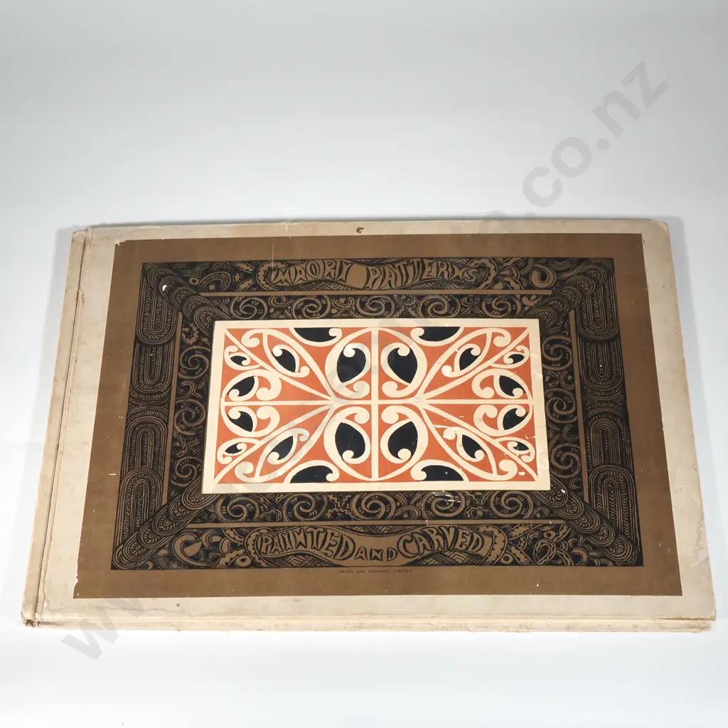Rare Edition of The Book "Maori Patterns Painted & Carved"  By J H Menzies, Publisher ChCh  Smith and Anthony,1910 Image 1++
