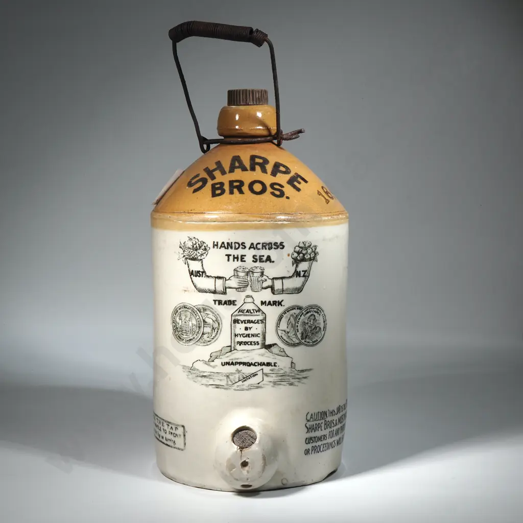 Sharpe Bros Hands  Across The Sea Stoneware Crock. Hgt 360mm Image 1++