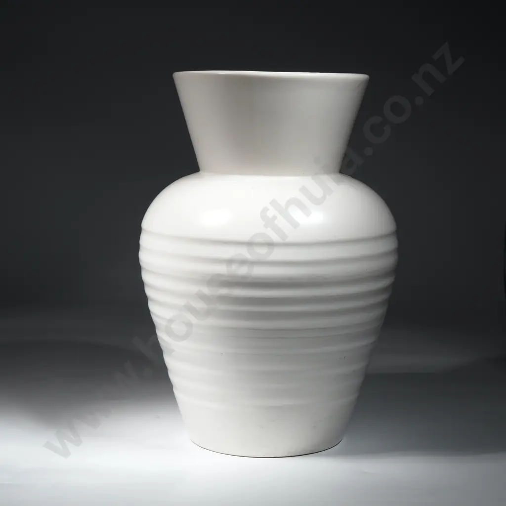 A Large Crown Lynn  Ring Turned & Flared Vase Number 2070. H 255mm Image 1++