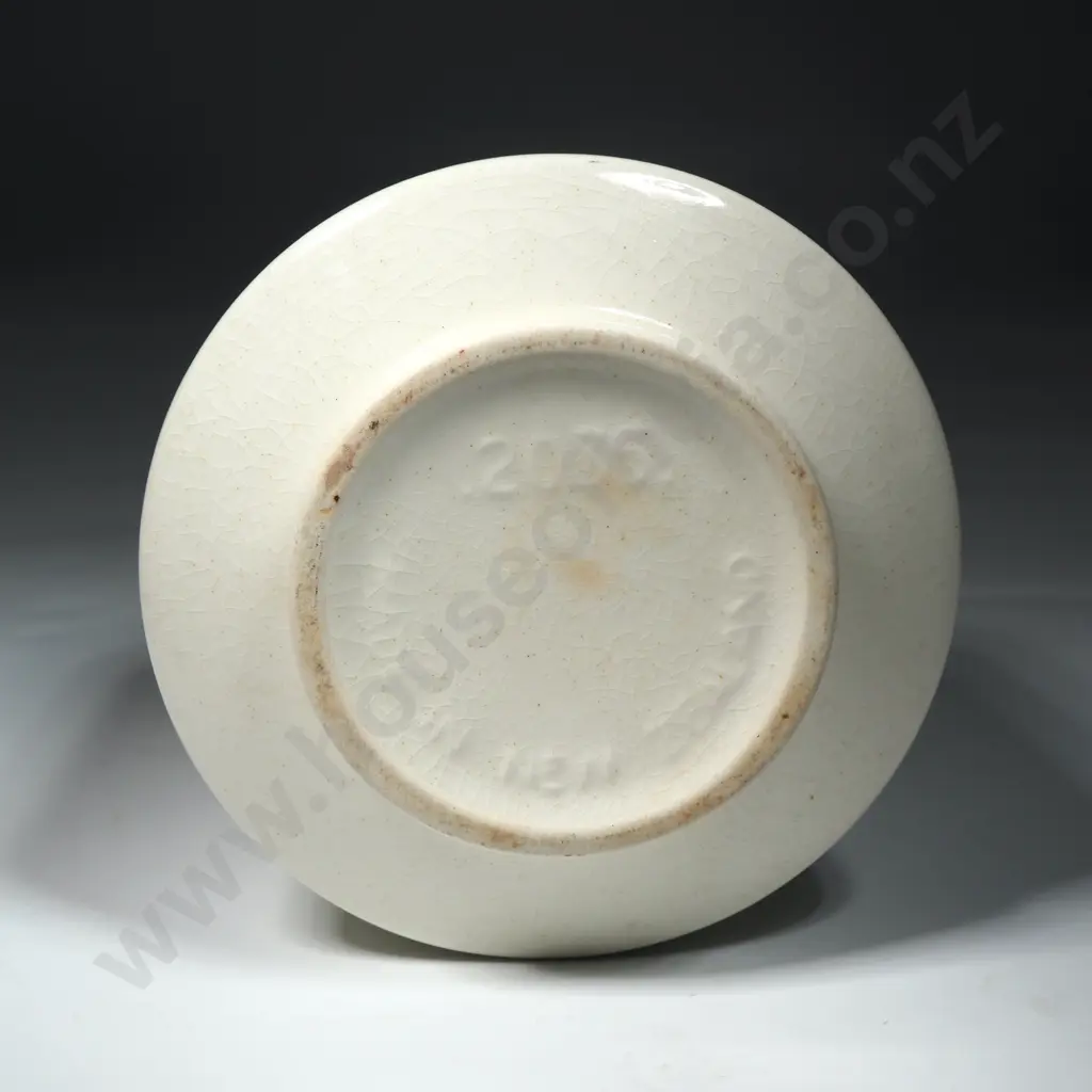 Crown Lynn Vase w Impressed Leaf Decoration. Embossed No, 2035 Image 1++