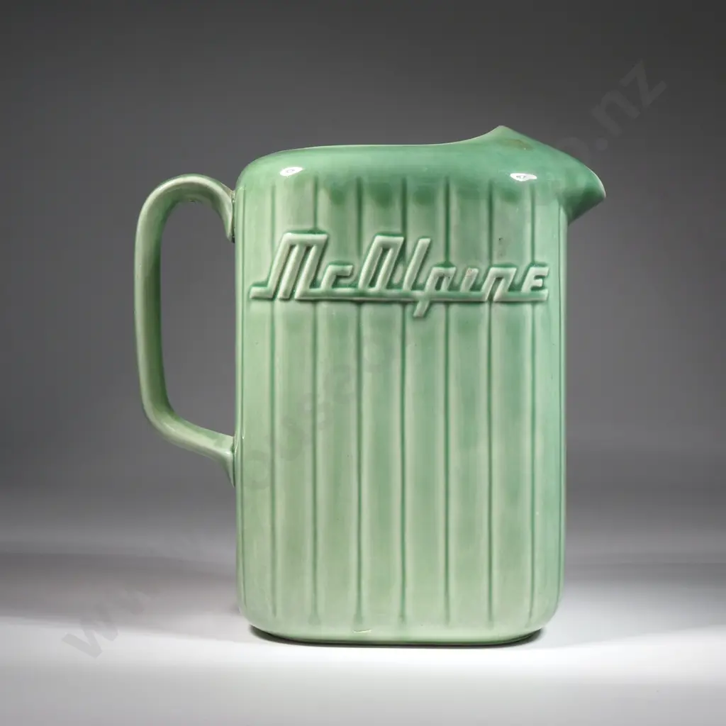 Crown Lynn Green Glaze McAlpine Jug Image 1++